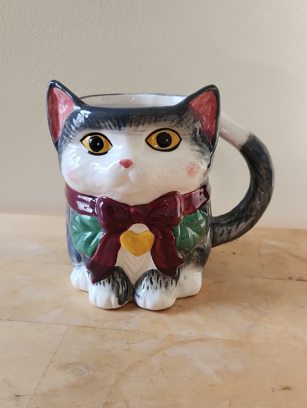 New Anthropologie Peluche Tuxedo Cat Mug